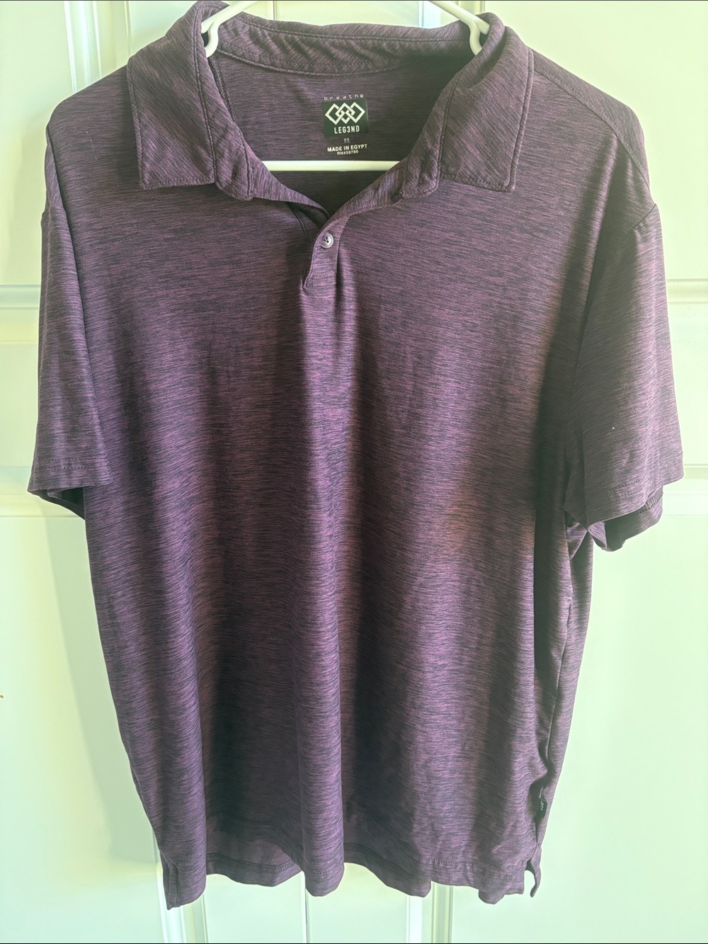 Men's Heathered Purple Polo